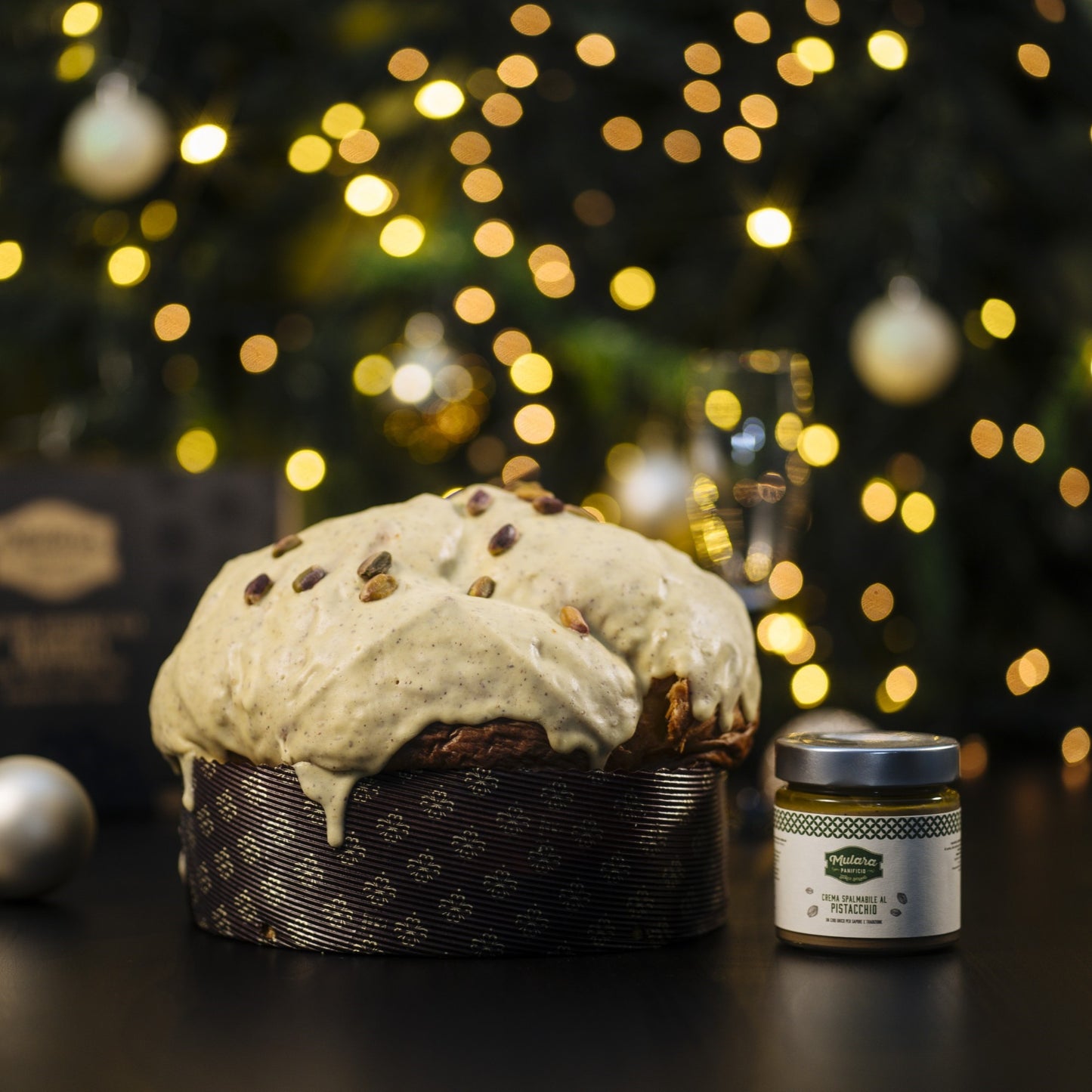 Panettone al Pistacchio mit Pistaziencreme