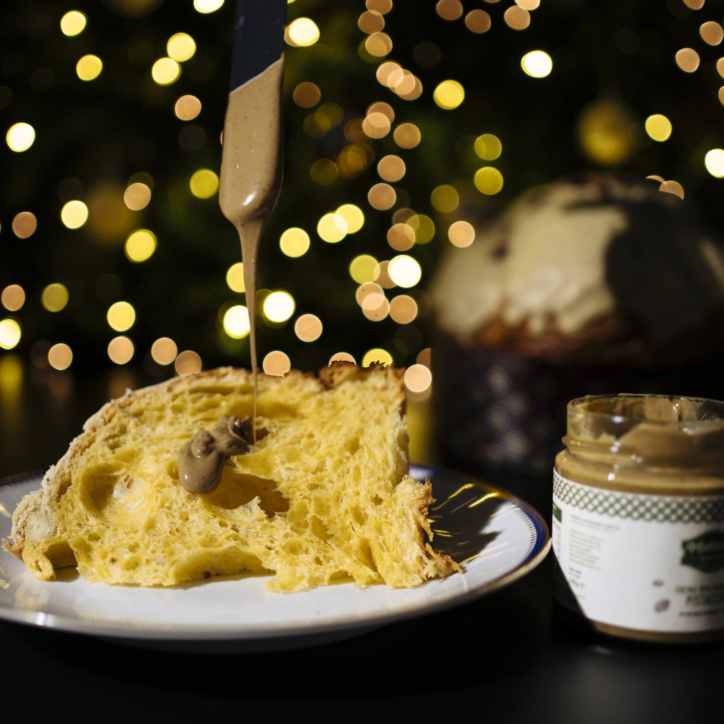 Panettone al Pistacchio mit Pistaziencreme